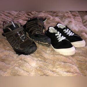 Little boys size 13 hiking shoes and slip ons